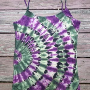 S-0012 Black Cami Fan Discharge with Lavender and Sage