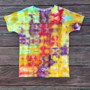 LWR-T-0030 ROYGIV Ice Dye Glitch Children's T-Shirt