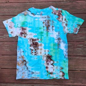LWR-T-0034 Aqua Ice Dye Glitch T-Shirt
