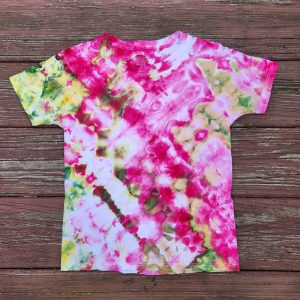 LWR-T-0035 Dragon Fruit Ice Dye Glitch Children's T-Shirt